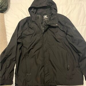 2XU Men's Black Hooded Raincoat